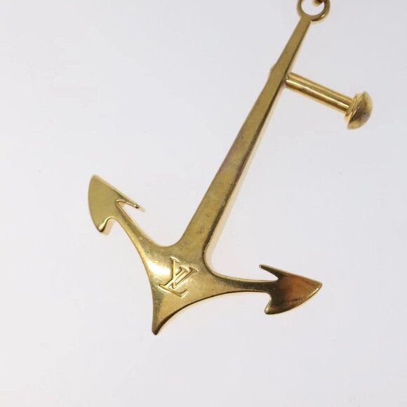 LOUIS VUITTON Porte Cles Marina Key Holder Charm Gold Tone - Picture 2 of 10